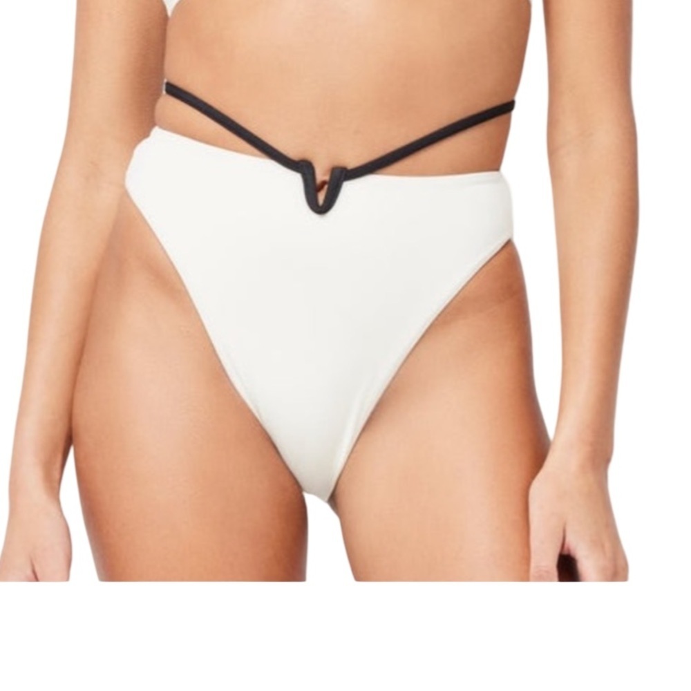 L*Space Cream Joy Bikini Bottom Bitsy NWT Size S